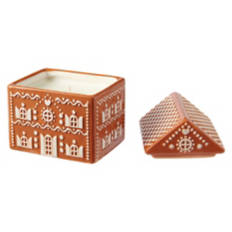 Village House Candle - Gingerbread & Cinnamon, Brown