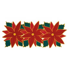 15" x  35"  Holiday Table Center - Floral