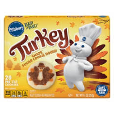 Turkey Shape Sugar Cookie Dough, 20 count