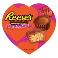 Valentine Heart Shaped Peanut Butter Cups Box, 6.5 oz