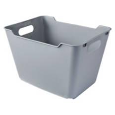 Extra Large Plastic Storage Bin, Cool Gray