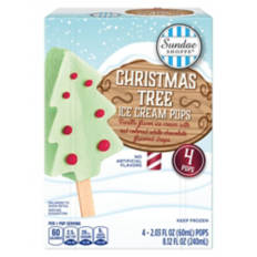 Christmas Tree Shaped Ice Cream Pops, 4 count