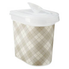 Large Pet Food Storage Container - Plaid