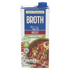 Fat Free Unsalted Beef Broth, 32 oz