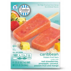 Caribbean  Frozen Fruit Bars, 4 count