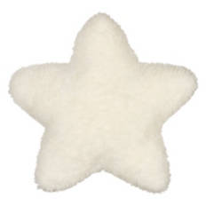 18" x 18" Americana Star Shaped Pillow - White Boucle