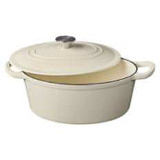 4.6 Quart Cast Iron French Oven, Cream