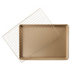 Large Cookie Sheet with Cooling Rack, Gold