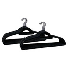 30 Pack Velvet Hangers, Black