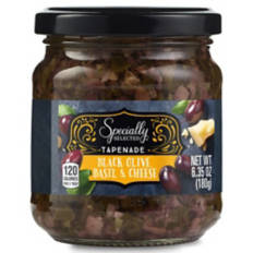 Basil, Black Olive, and Cheese Tapenade, 6 oz