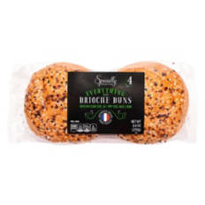 Everything  Seasoning  Brioche Buns, 4 count
