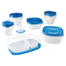 50 Piece Food Storage Containers - Blue Lid