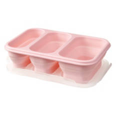 3 Compartment Lunch Box, Pink