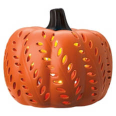 LED Ceramic Pumpkin - Orange