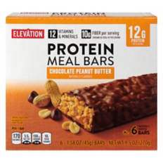 Chocolate  Peanut Butter Protein Meal Bars, 6 count