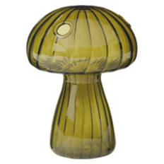 Novelty Glass Bud Vase, Mushroom Green