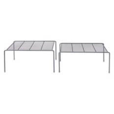 2 Pack Metal Frame Cabinet Shelves, Silver