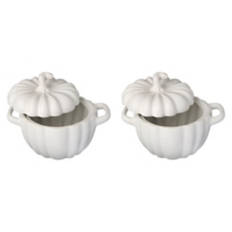 2 Pack Mini Pumpkin Bowls, White