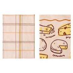 2 Pack Tea Towels - Cheese