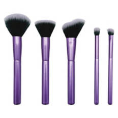5 Piece Makeup Brush Set - Purple
