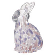 Bunny Shaped Confetti Glass, Purple & Pink