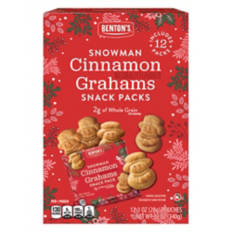 Cinnamon Flavor Snowman Grahams Snack Packs, 12 count