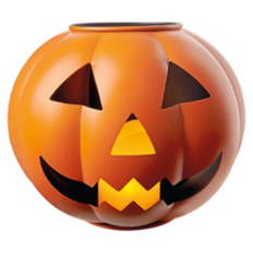 Large LED Metal Jack O Lantern, Orange