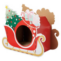 Cat Scratching Playhouse - Santa's Sleigh