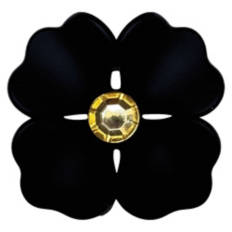 Fitness Hair Accessories - Flower Shaped Claw Clip, Black