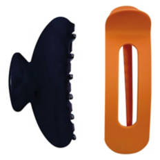 2 Pack Claw Clips, Blue/Brown