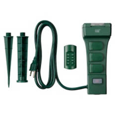 6' Outdoor Remote Controlled Outlet, Green