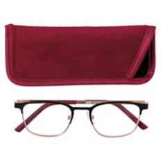 Premium Reading Glasses - Black/Burgundy, 2.5