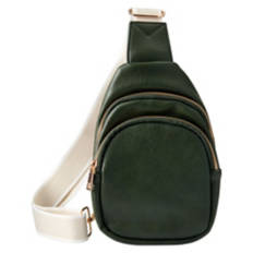 Faux Leather Sling, Olive