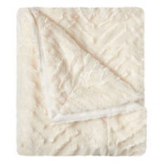 Super Soft Sculpted Throw, Cream