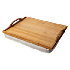 Acacia Wood Lap Tray with Cushion