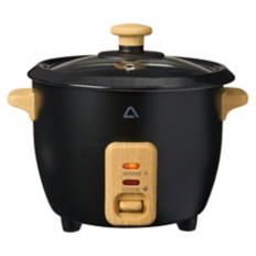 6 Cup Rice Cooker & Hot Pot, Black