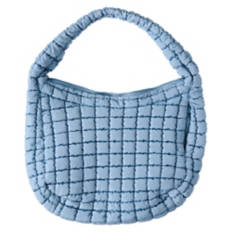 Quilted Carryall Tote, Blue