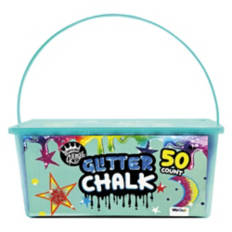 50 Piece Chalk Bucket, Glitter