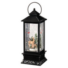 LED Swirling Glitter Lantern - Reindeer