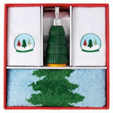 4 Pack Holiday Bathroom Set - Trees