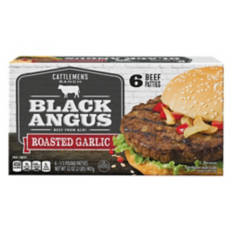 Roasted Garlic Black Angus Beef Patties, 32 oz
