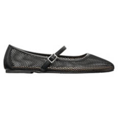 Ladies Mary Jane Flats - Black, 10