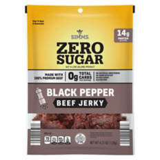 Zero Sugar Black Pepper Beef Jerky, 4.25 oz