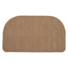 20" x 34" Slice Shaped Kitchen Accent Rug - Tan Polygon