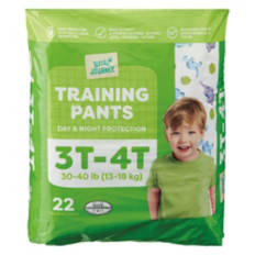 Boy's Training Pants - 3T/4T, 22 count