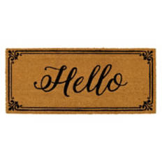 20" x 46" Estate Coir Mat - Hello