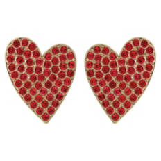 Valentines Jewelry - Red Heart Earrings