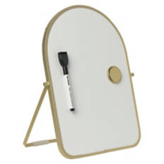 Arched Shaped Desktop Dry Erase Board, Gold