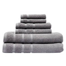 6 Piece Towel Set, Gray