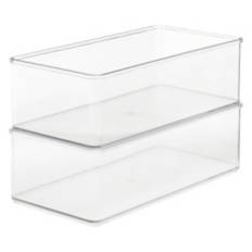 2 Pack Clear Insert Pantry Storage Bins